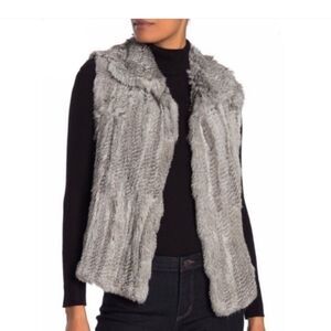 Bagatelle Heritage 100% Rabbit Fur  Size M Winter Grey Women’s